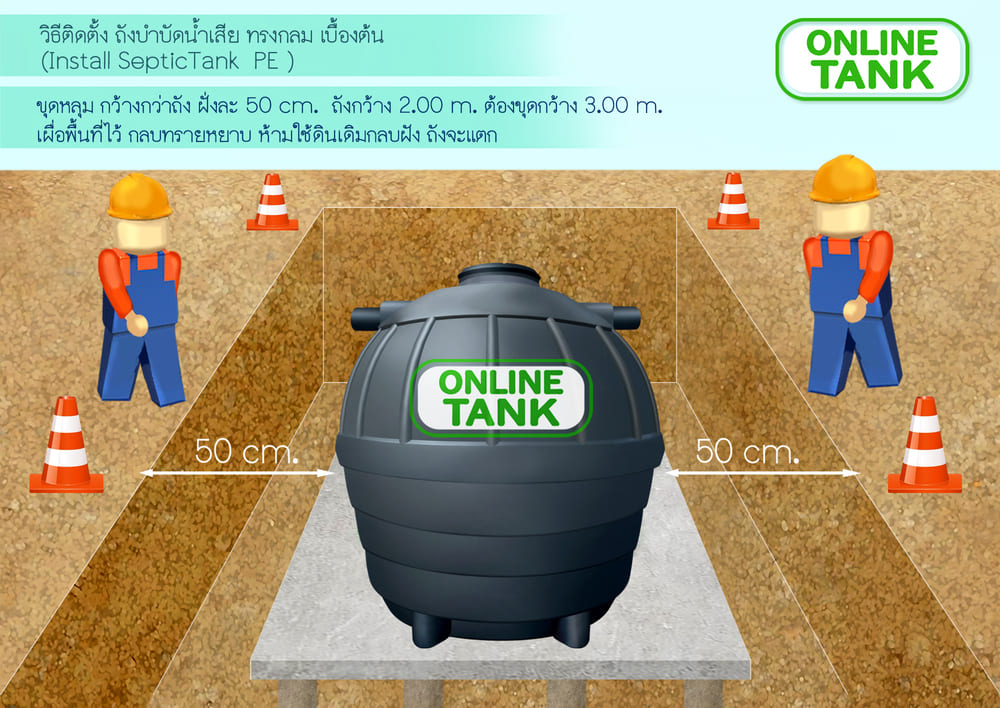 วิธีดูแล ถังบำบัดน้ำเสียไร้อากาศ 5000 ลิตร 