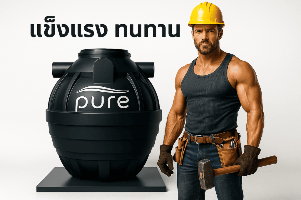 ถังบำบัดน้ำเสีย 3000 ลิตรแตก ร้าว